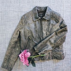 Gorgeous Winlit Vintage Leather Jacket Distressed